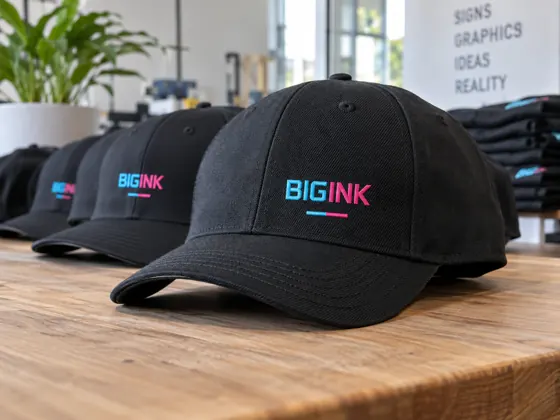 Embroidered caps — AI concept image