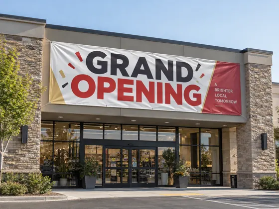 Grand opening banner — AI concept image