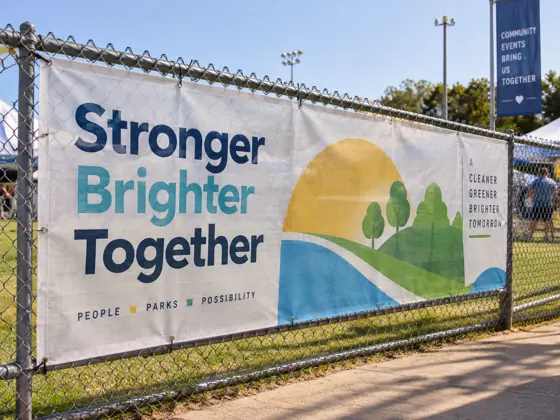 Outdoor mesh banner — AI concept image