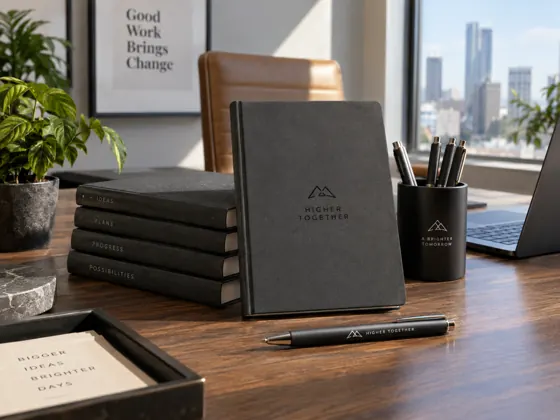 Branded notebooks — AI concept image