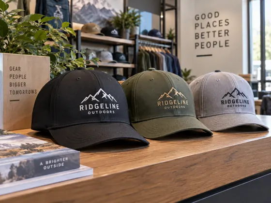 Promotional caps — AI concept image