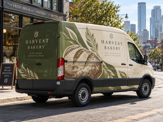 Delivery vehicle wrap — AI concept image