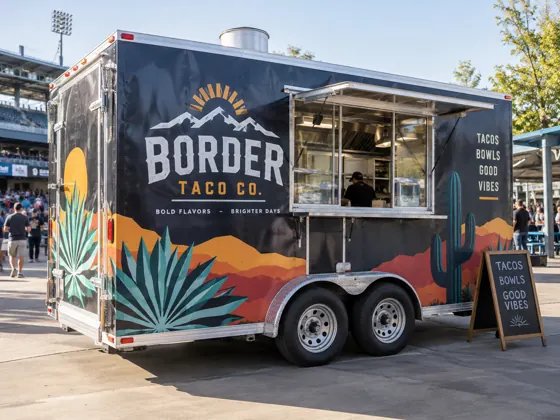 Food trailer graphics — AI concept image